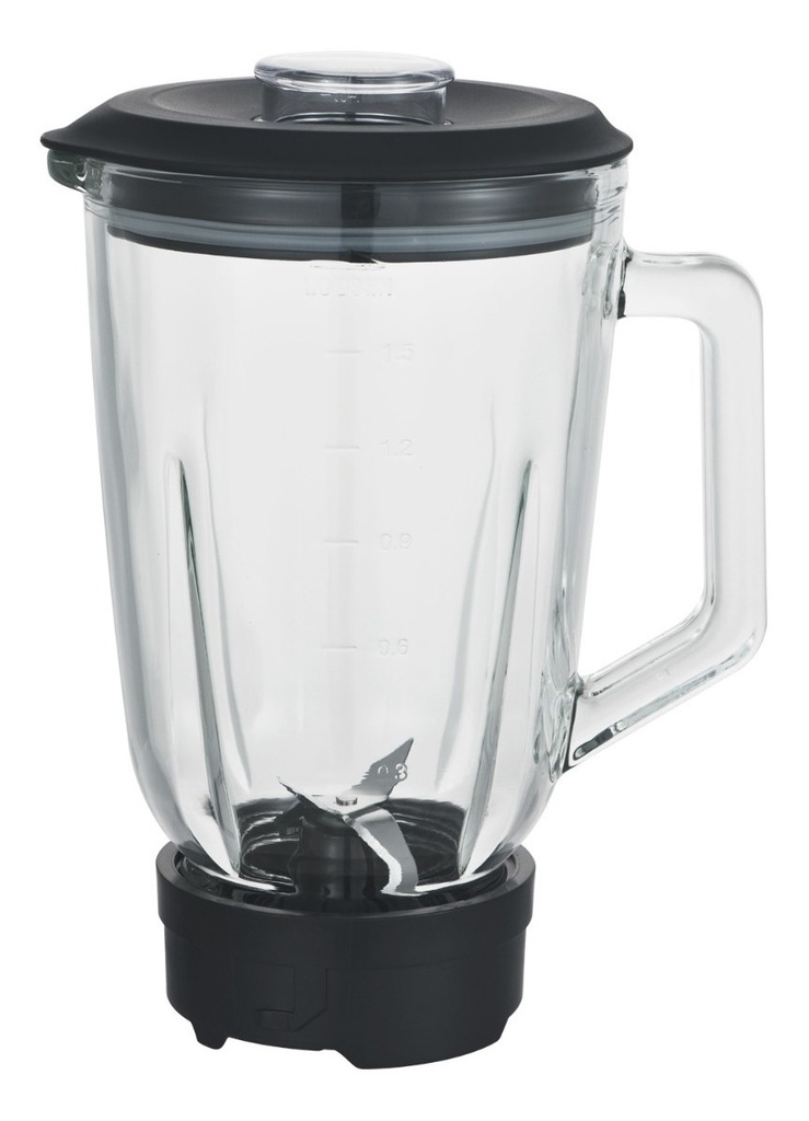 Licuadora Midea Inox Con Jarra De Vidrio 1,5 L. 800w Negro