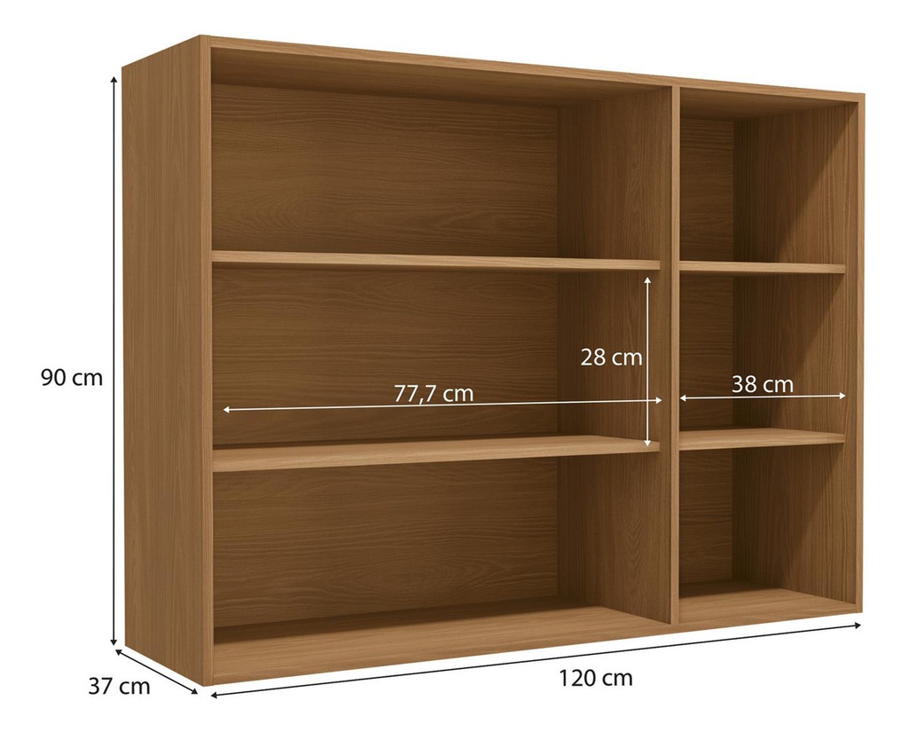 Alacena Kappesberg Maxxi G766-cn 3 Puertas 120cm Canela Marrón Claro