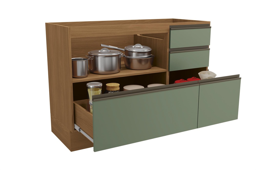 BAJO MESADA KAPPESBERG MAXXI G746-CNVE 120CM CANELA VERDE