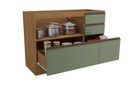 BAJO MESADA KAPPESBERG MAXXI G746-CNVE 120CM CANELA VERDE