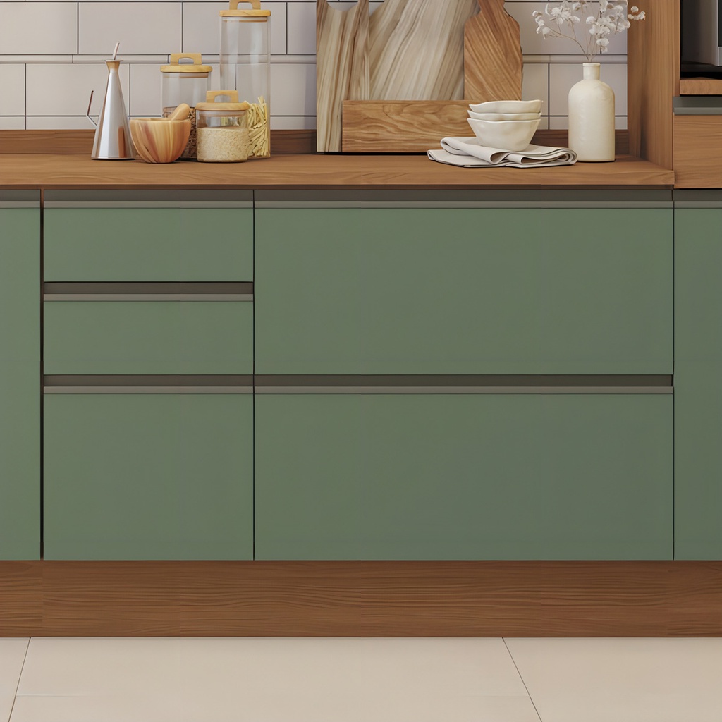 Bajo Mesada Kappesberg Maxxi G746-cnve 120cm Canela Verde Verde Y Canela