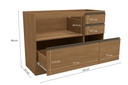 BAJO MESADA KAPPESBERG MAXXI G746-CN 120CM CANELA