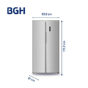 HELADERA BGH BRS400I1A SBS 397L NO FROST INVERTER INOX