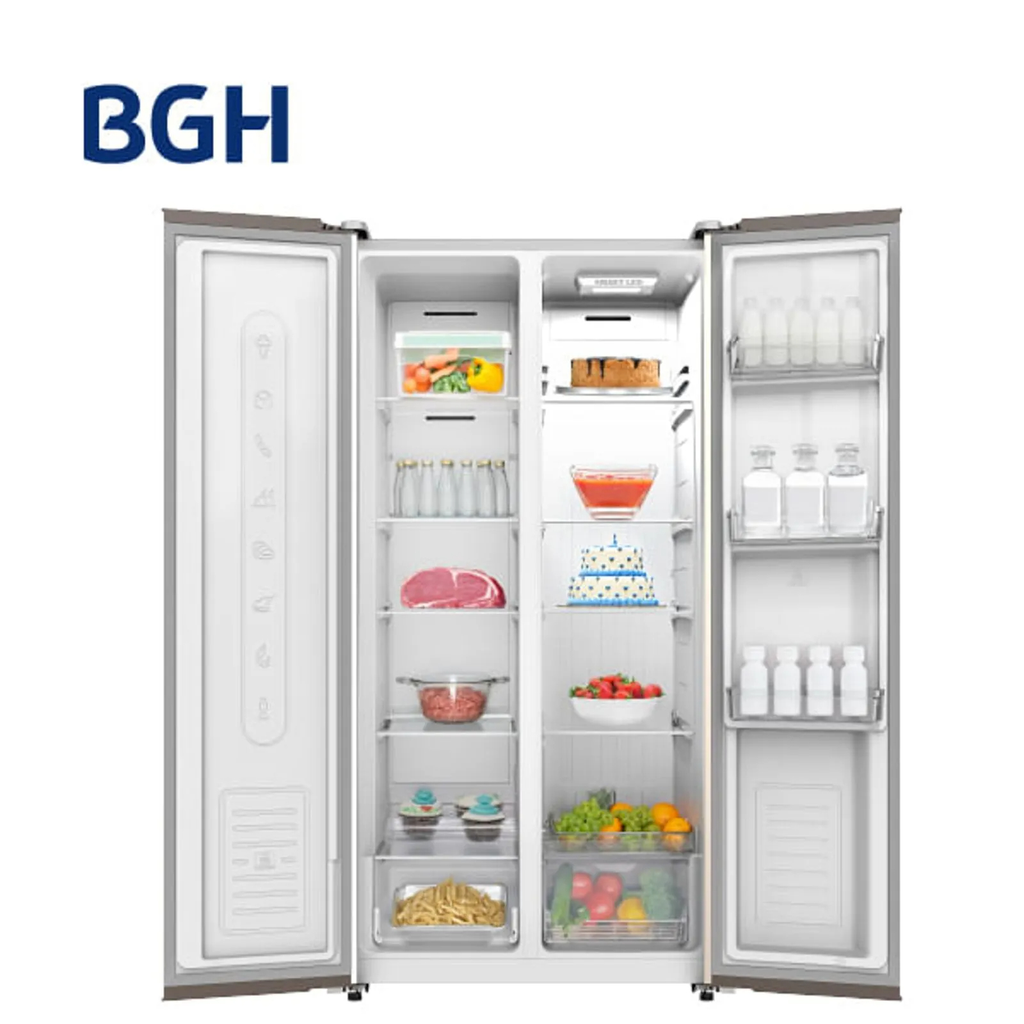HELADERA BGH BRS400I1A SBS 397L NO FROST INVERTER INOX