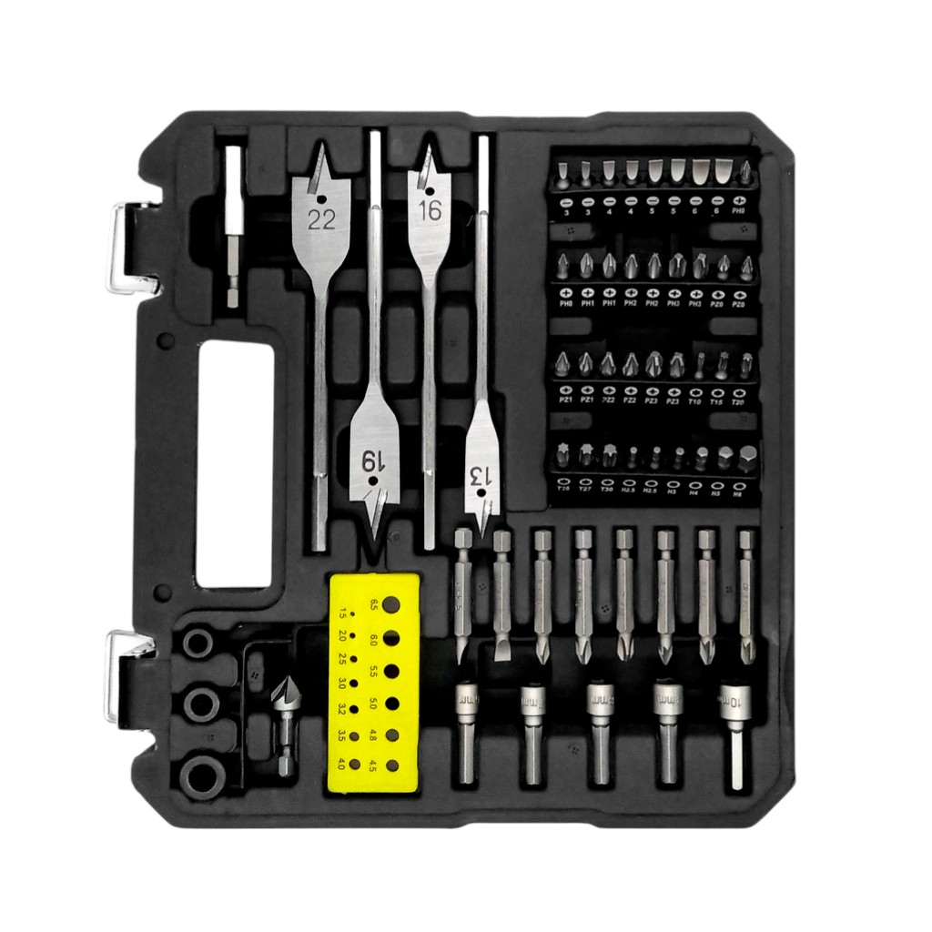 JUEGO DE BROCAS Y ACCESORIOS PARA TALADRO LUSQTOFF JATL82-8 82 PIEZAS