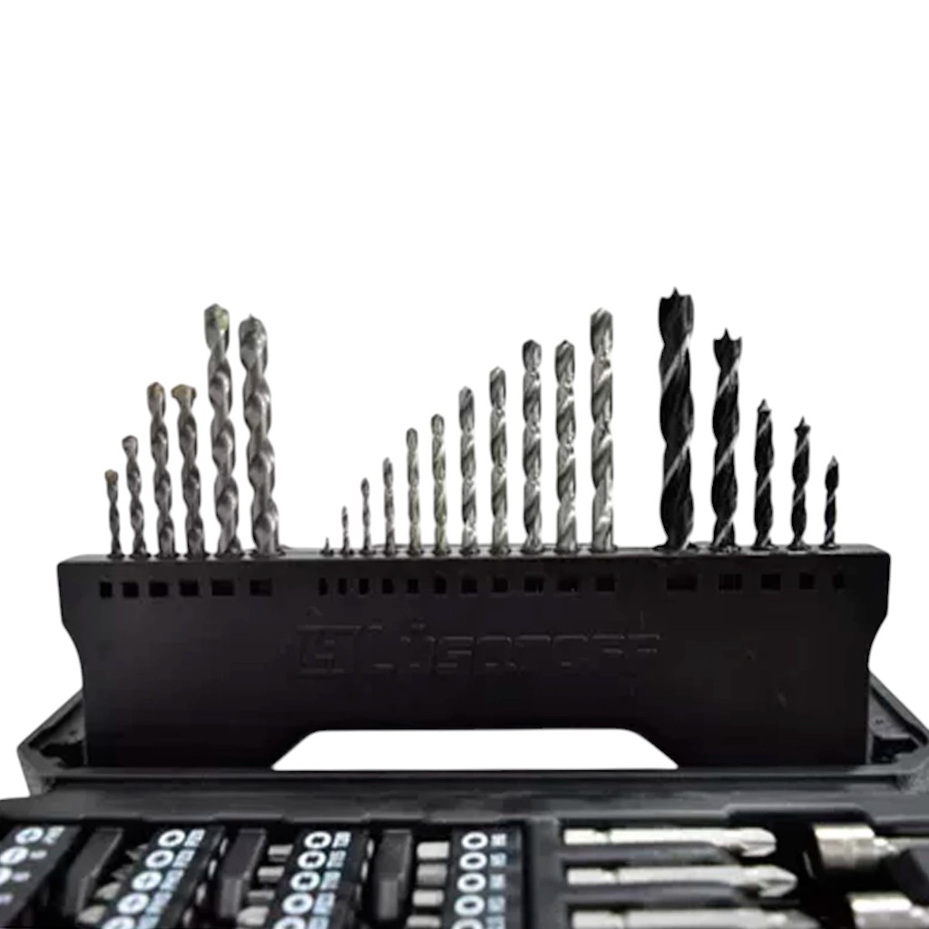 JUEGO DE BROCAS Y ACCESORIOS PARA TALADRO LUSQTOFF JATL82-8 82 PIEZAS