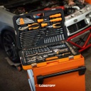 Juego Herramientas Lusqtoff 150pzs Racing Caja Set Tubos Color Naranja