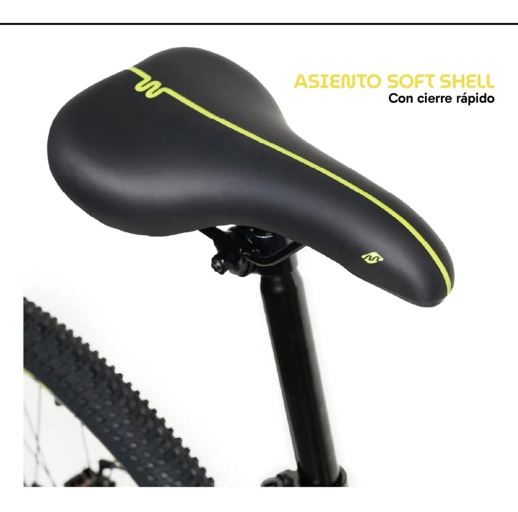 Bicicleta Mtb Mint Astro Talle M/l R29 21 Vel Celeste Azul Amarillo/gris M/l