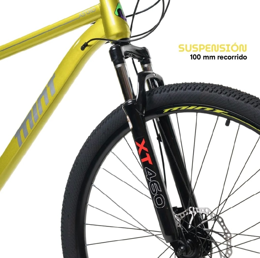 Bicicleta Mtb Mint Astro Talle M/l R29 21 Vel Celeste Azul Amarillo/gris M/l