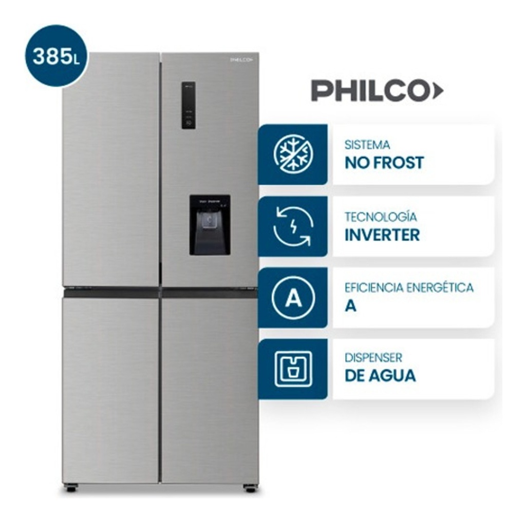 Heladera Philco Phsb470xd2 Acero 385 Litros No Frost Inve Plateado