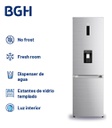 Heladera Inverter No Frost Bgh 312l Brc330i1a Inox Gris