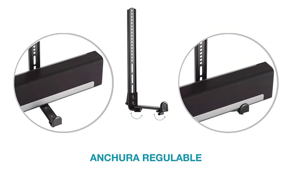 Soporte Para Barra De Sonido De Tv Onebox Universal Negro Negro