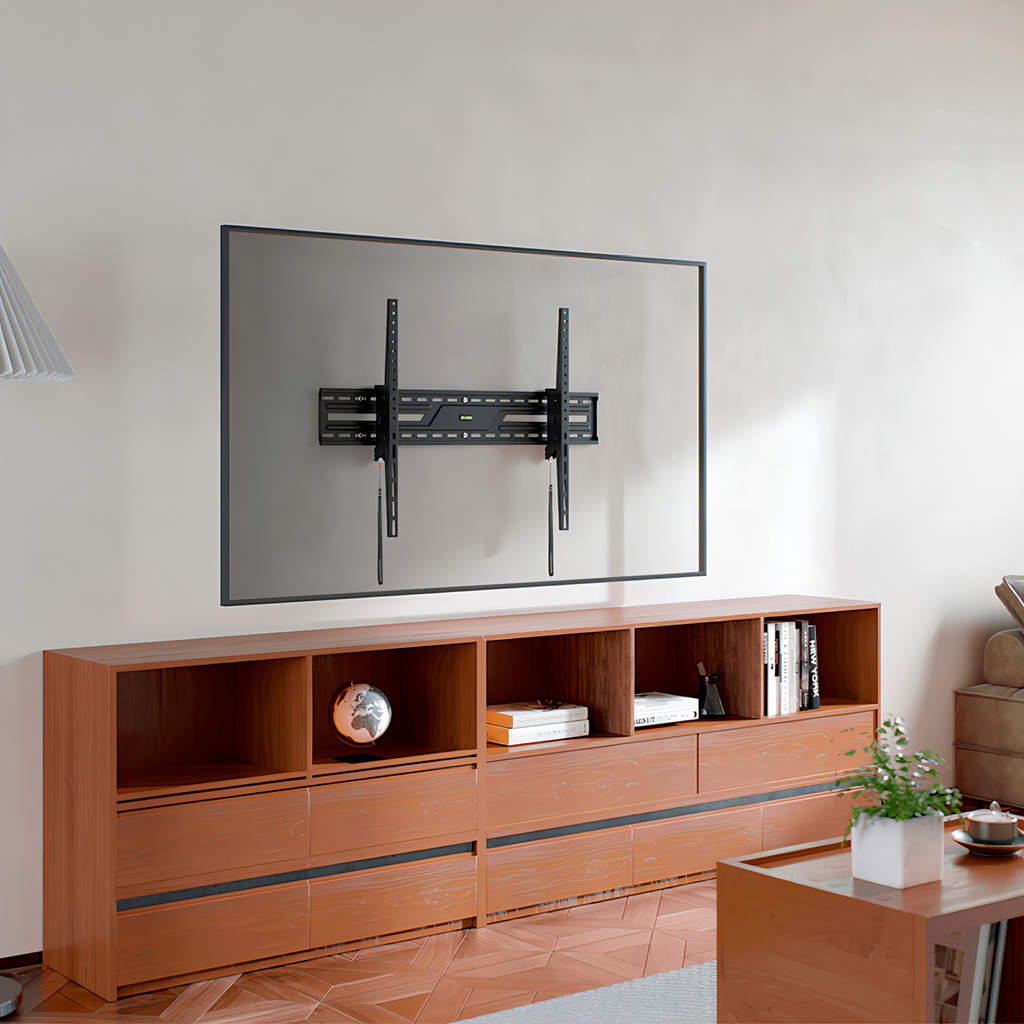 Soporte Tv Led/lcd Curvo 43 A 100 Onebox Inclinable Pared Negro