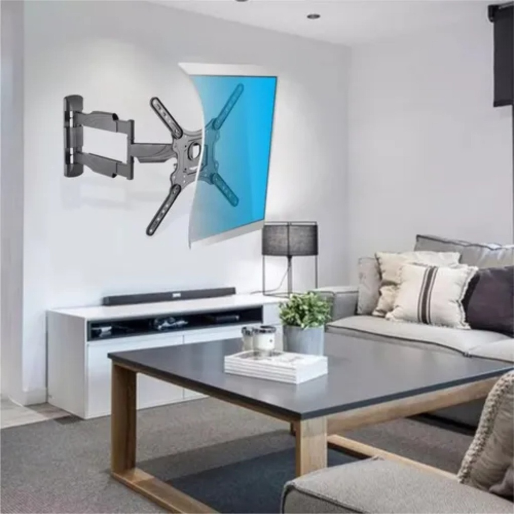 Soporte Tv Lcd Smart Brazo Movible 23 A 55 Onebox Ob-emc25 Negro