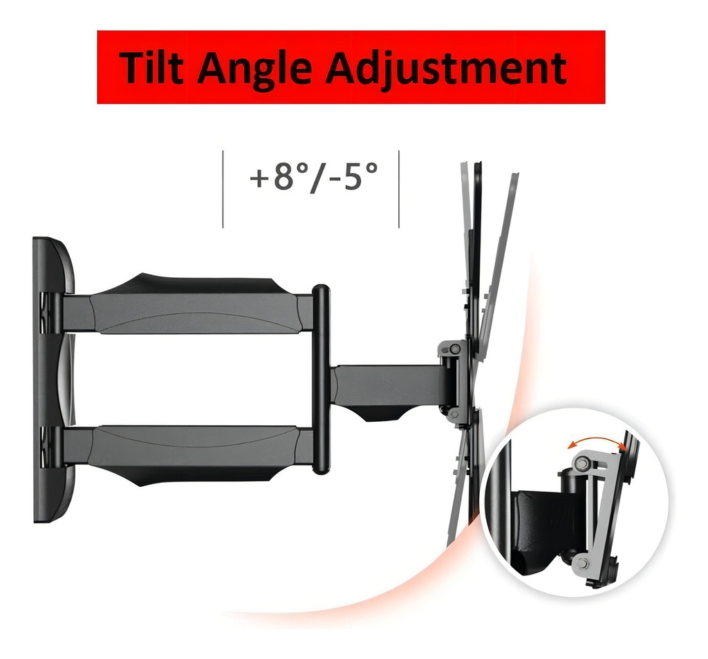 Soporte Tv Lcd Smart Brazo Movible 23 A 55 Onebox Ob-emc25 Negro