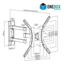 Soporte Onebox 23 A 60 Ob-m25 Doble Brazo C/in Color Negro