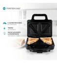 Sandwichera Master Chef Mc-s1002n 700w Antiadherente Negra Negro