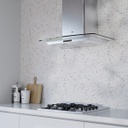 Campana Tamel 60cm  Tst Cristal Y Acero Inoxidable Plateado