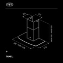 Campana Tamel 60cm  Tst Cristal Y Acero Inoxidable Plateado