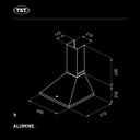 Campana Extractor Purificador Alumine 60 Cm Tst Gris