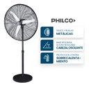 Ventilador De Pie Philco Vpip2623p 26  Industrial 66.04 Cm 50hz/60hz Negro Plateado Metal 3