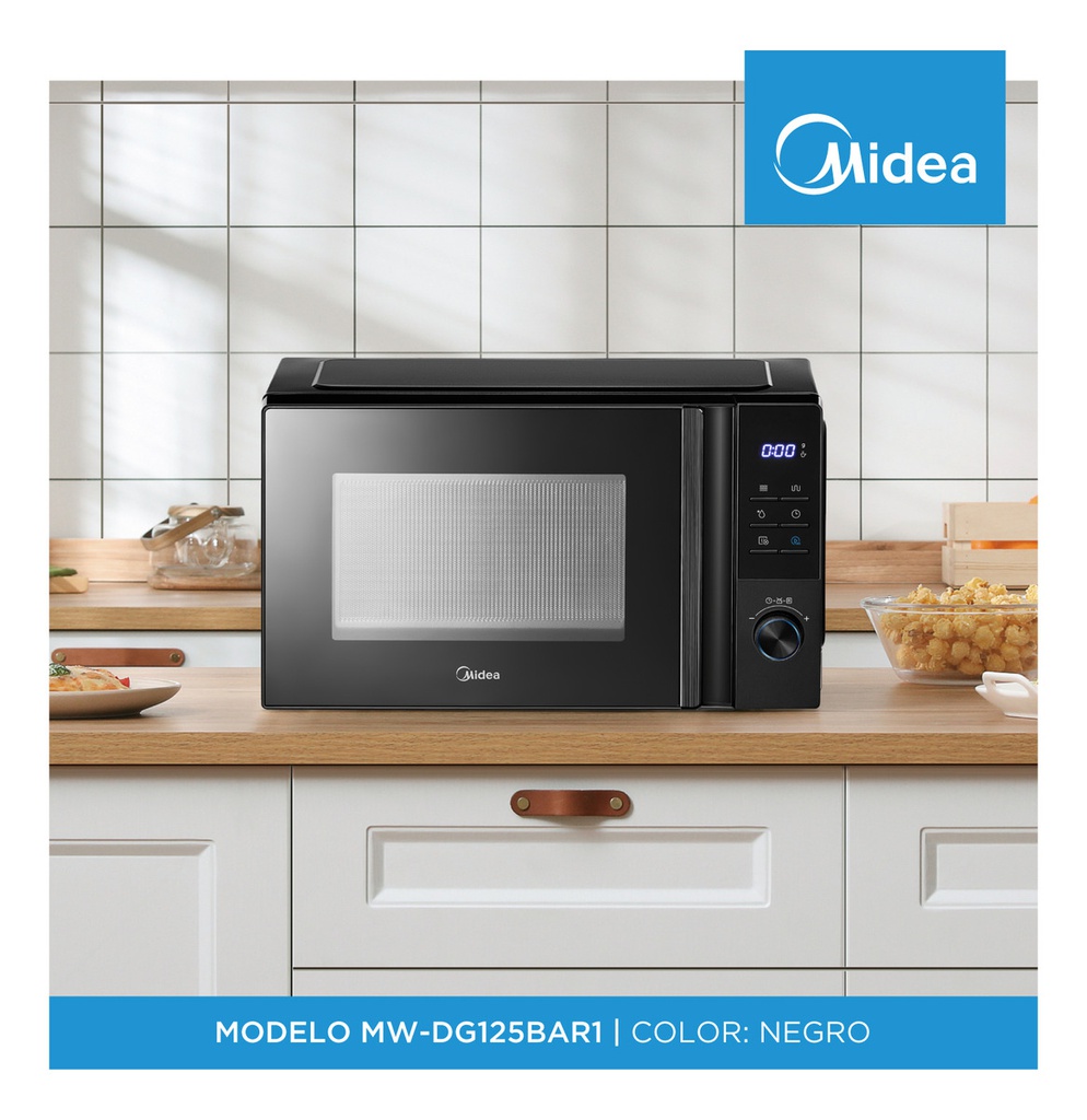Microondas Midea Mw-dg125bar1 25l Digital C/grill Negro