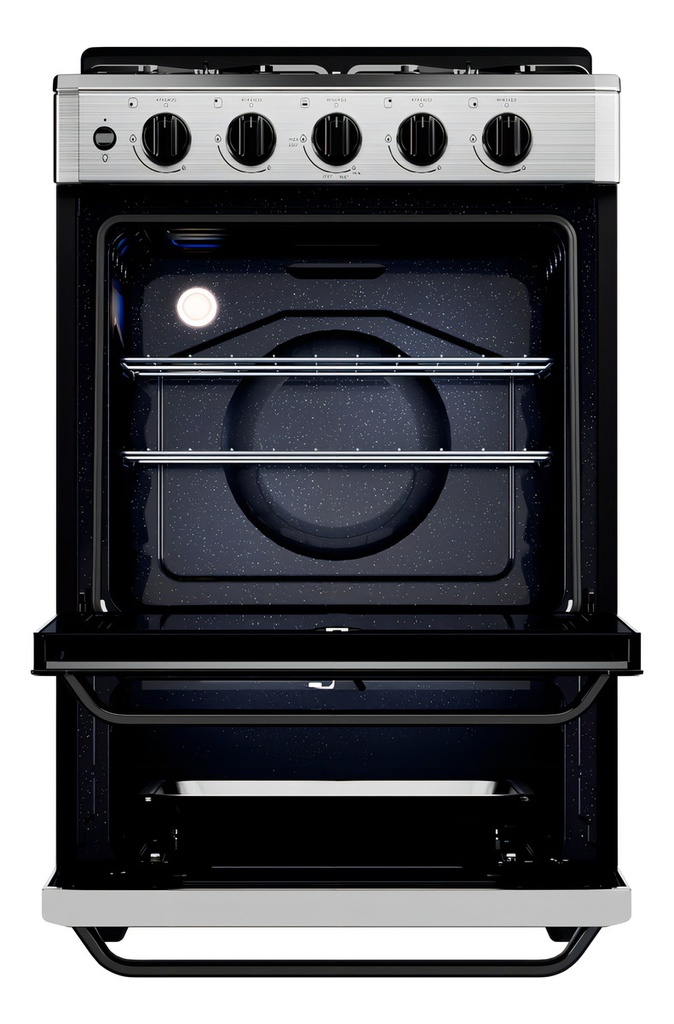 Cocina Drean Cd5603ai0 Multigas 56cm 4 Hornallas Inoxidable Gris