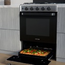 Cocina Drean Cd5603ai0 Multigas 56cm 4 Hornallas Inoxidable Gris