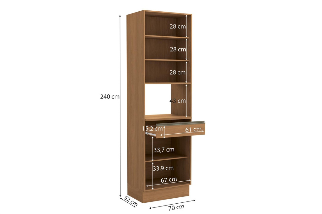 ARMARIO MULTIUSO KAPPESBERG MAXXI G751-CN PORTA HORNO CANELA