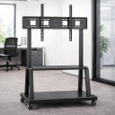 Soporte Tv De Pie Kanjihome Regulable 55 A 120 Con Ruedas Negro