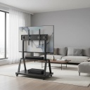 Soporte Tv De Pie Kanjihome Regulable 55 A 120 Con Ruedas Negro