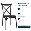 SILLA GARDEN LIFE KATRINA X4 NEGRAS