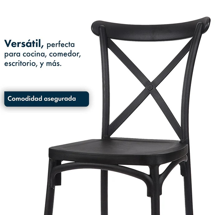 SILLA GARDEN LIFE KATRINA X4 NEGRAS