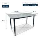 COMBO GARDENLIFE V7650 MESA SIMIL PIEDRA MARMOL GR + SILLA NINA x4 UND NG