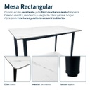 Juego Comedor Gardenlife Mesa Simil Mármol + 4 Sillas Nina Negro
