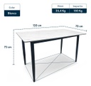 Juego Comedor Gardenlife Mesa Simil Mármol + 4 Sillas Nina Negro