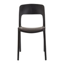 Juego Comedor Gardenlife Mesa Simil Mármol + 4 Sillas Nina Negro