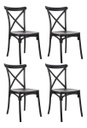 Sillas De Comedor X4 Garden Life Katrina Pp Negras V6677 Lisa Negro