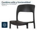 Juego Comedor Gardenlife Mesa Simil Mármol + 4 Sillas Nina Gris Grafito