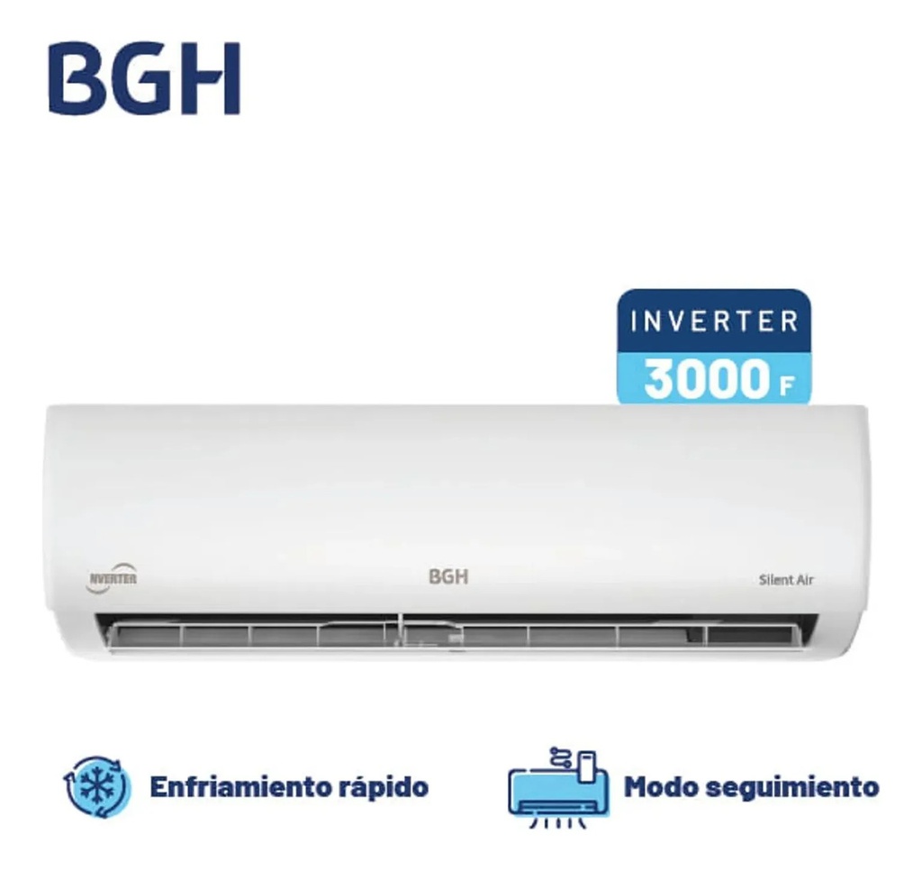 Aire Acondicionado Inverter Bgh Bsi35wclw 3500w F/c Blanco