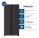 Heladera Philco Side By Side Phsb450n No Frost 428l Negra Negro