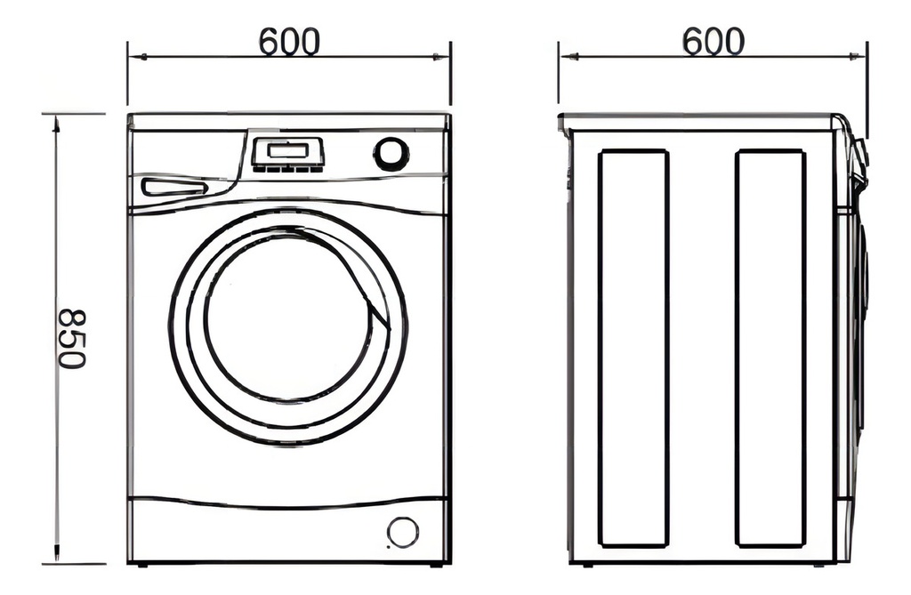 Lavarropas Longvie L16510 6.5 Kg Carga Frontal Blanco Blanco
