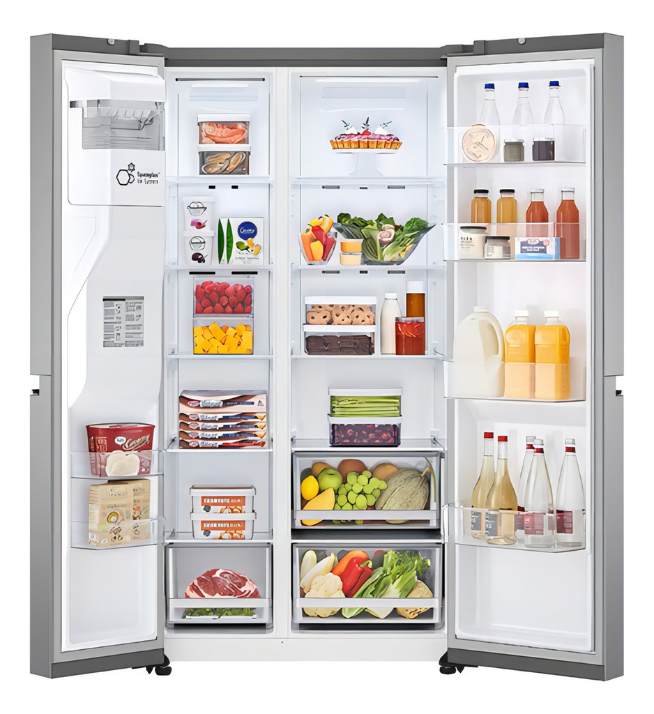 Heladera LG Side By Side Gs66spp 637 L Inverter Color Silver Silver