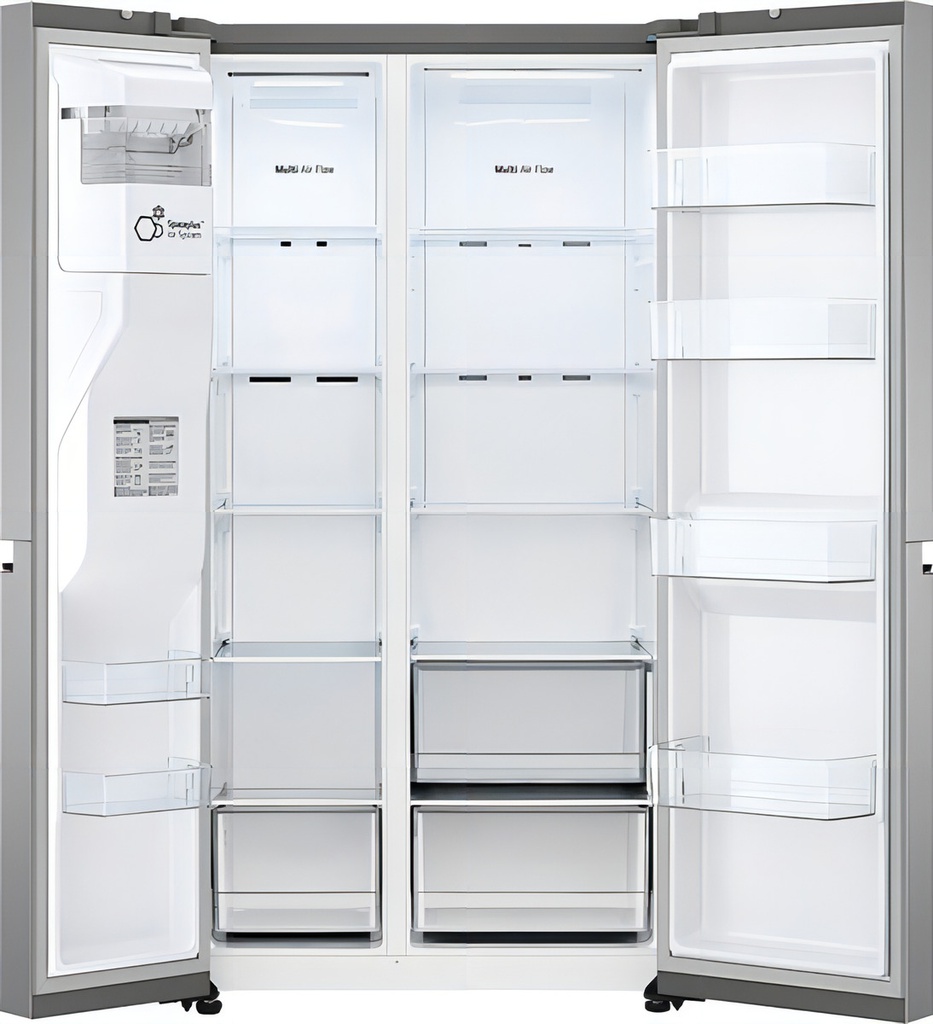 Heladera LG Side By Side Gs66spp 637 L Inverter Color Silver Silver