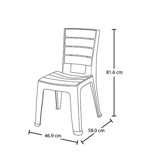 SILLA PLASTICA RIMAX BARU TAUPE 12966-XP