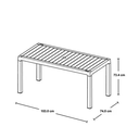 MESA PLASTICA RIMAX RECTANGULAR TAUPE BARU 153CM