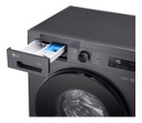 Lavarropas LG Wm65mvfs6 6,5kg Inverter Frontal Steam Negro Gris Oscuro