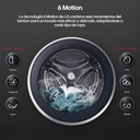 Lavarropas LG Wm65mvfs6 6,5kg Inverter Frontal Steam Negro Gris Oscuro