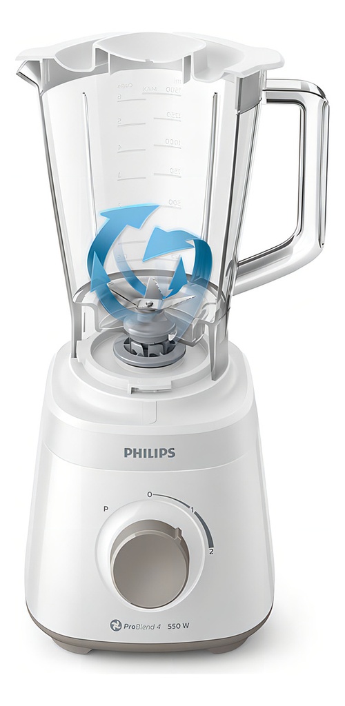 Licuadora Philips Hr2129/00 Daily Collection 2l 550w Blanca Blanco