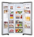 Heladera LG Gs66mppt Side By Side 658l Inverter Inox Gris
